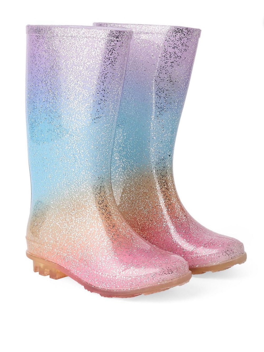 George Kids Glitter Ombre Rain Boots - Pink Blue Purple